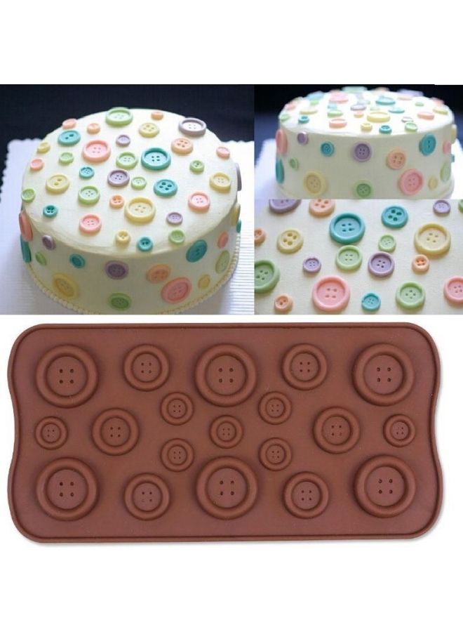 OHPA 3D Buttons Fondant Mould Brown 21.5x11x0.5cm - Image 5