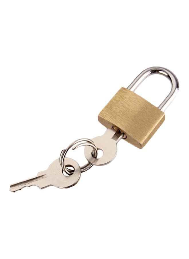Padlock With Double Keys Gold 4x3x3centimeter - Image 2