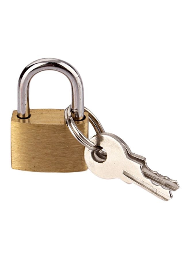 Padlock With Double Keys Gold 4x3x3centimeter - Image 3