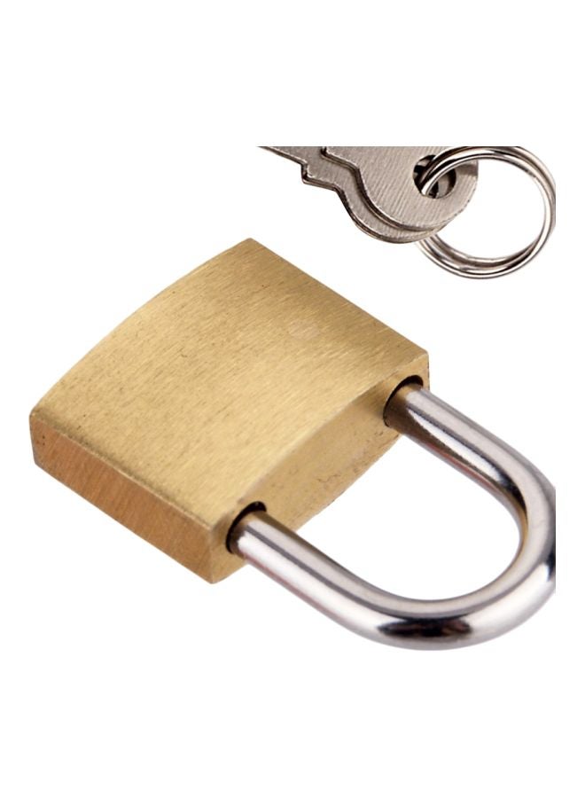 Padlock With Double Keys Gold 4x3x3centimeter - Image 4