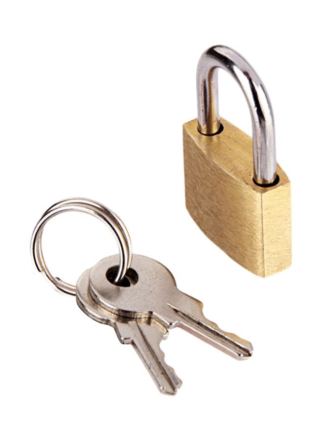 Padlock With Double Keys Gold 4x3x3centimeter - Image 5