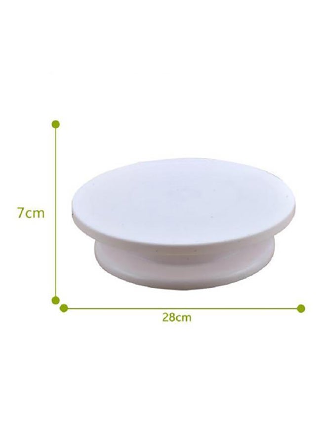 Generic Rotating Cake Stand White 28 x 7cm  - Image 5