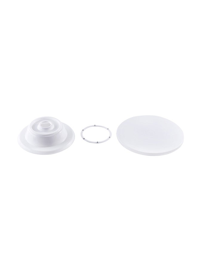 Generic Rotating Cake Stand White 28 x 7cm  - Image 3