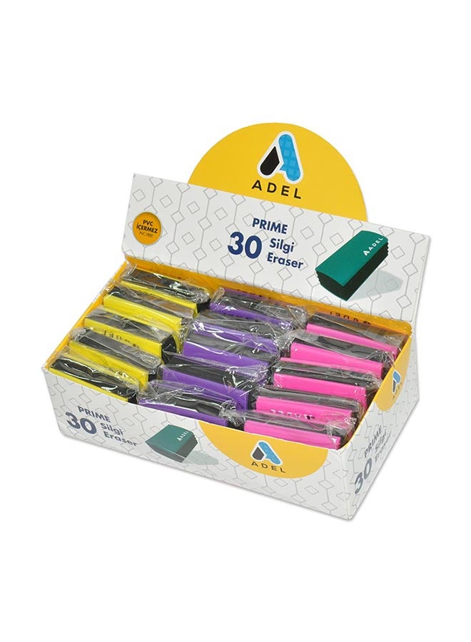 Adel 30-Piece White Layred  Prime Eraser Black - Image 1