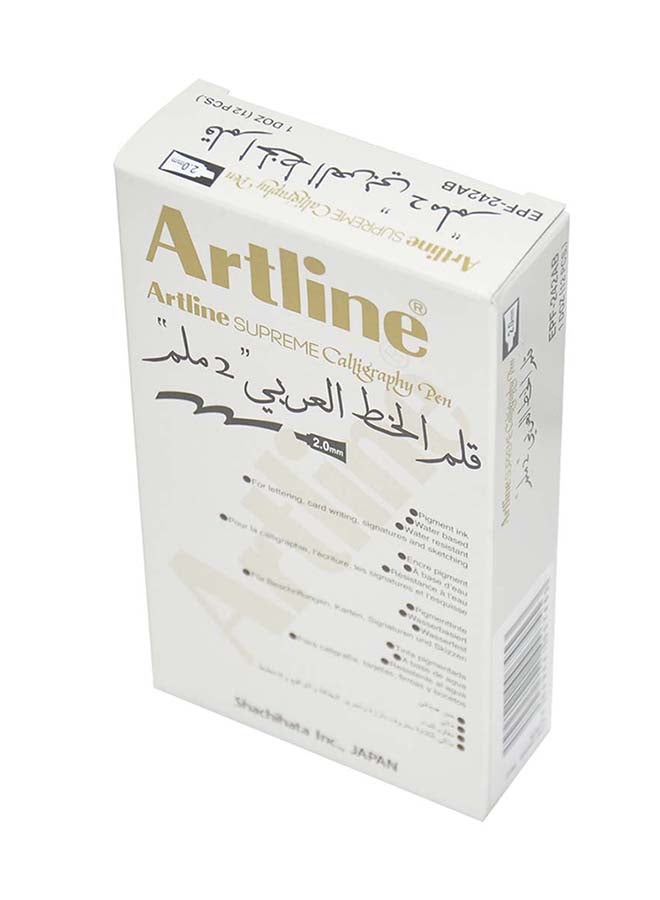 Artline 12-Piece Supreme Calligraphy Pen Red  - Image 3