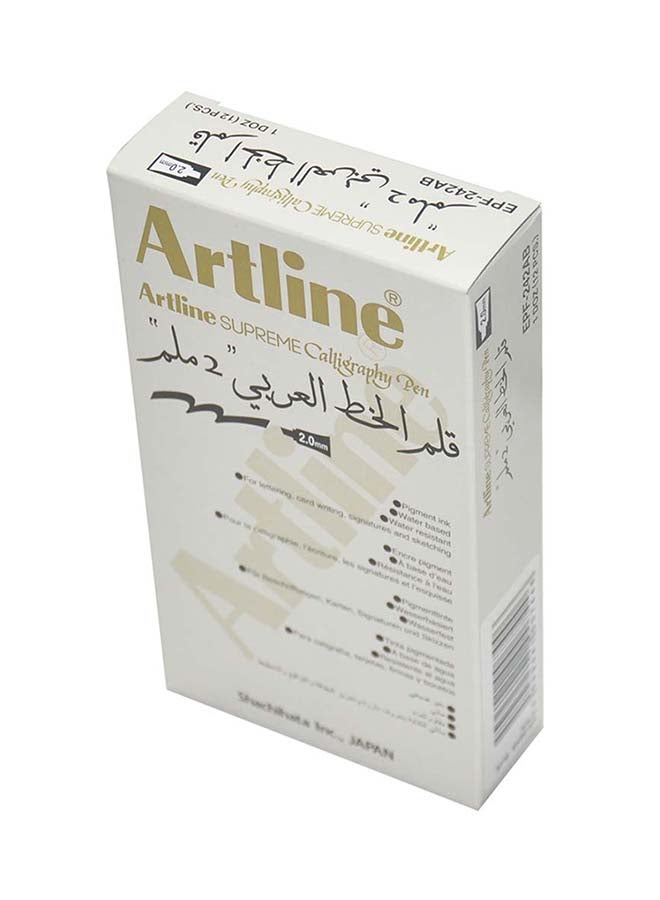 Artline 12-Piece Supreme Calligraphy Pen Blue  - Image 3