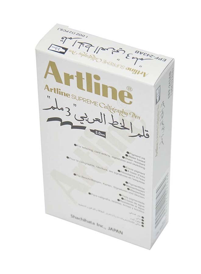Artline 12-Piece Supreme Calligraphy Pen Red  - Image 3