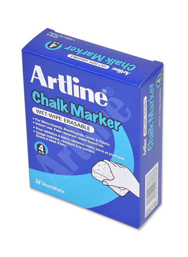 Artline 12-Piece Chalk Marker White - Image 3