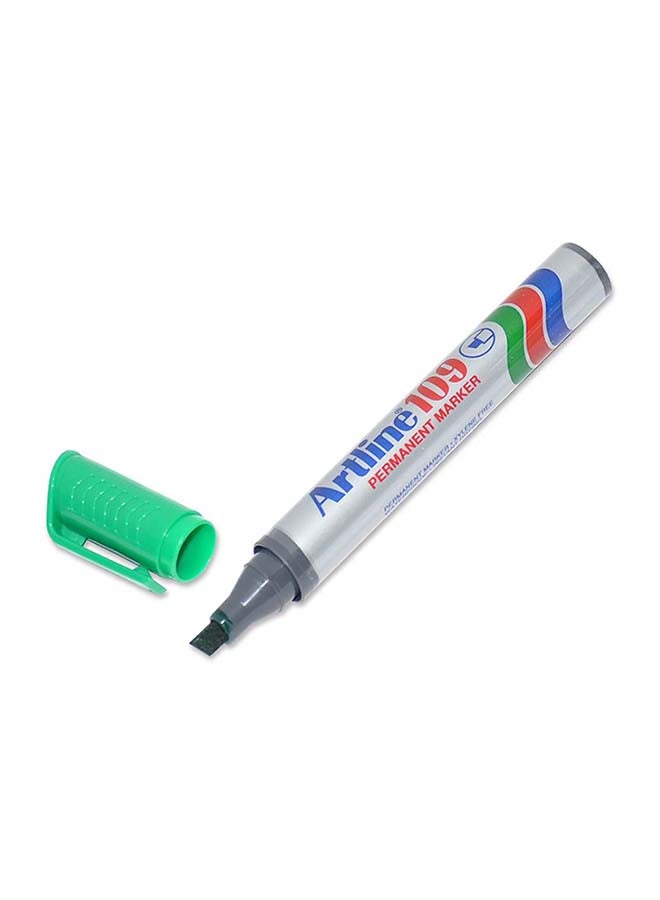 Artline 12-Piece Chisel Nib Permanent Marker Green - Image 2