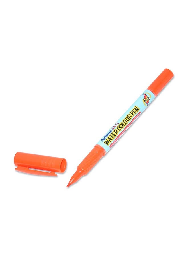 Artline 12-Piece Twin Water Colour Marker Orange - Image 2