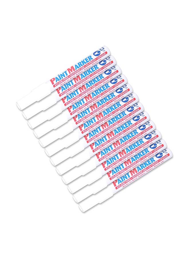 Artline 12-Piece Paint Marker White - Image 1
