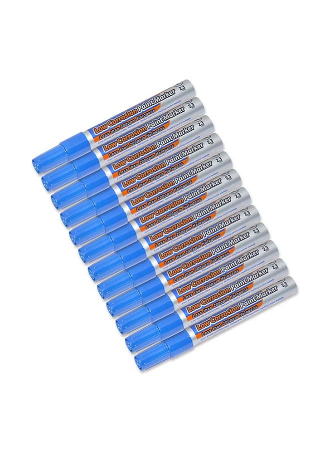 Artline 12-Piece Bullet Nib Paint Marker Blue - Image 1