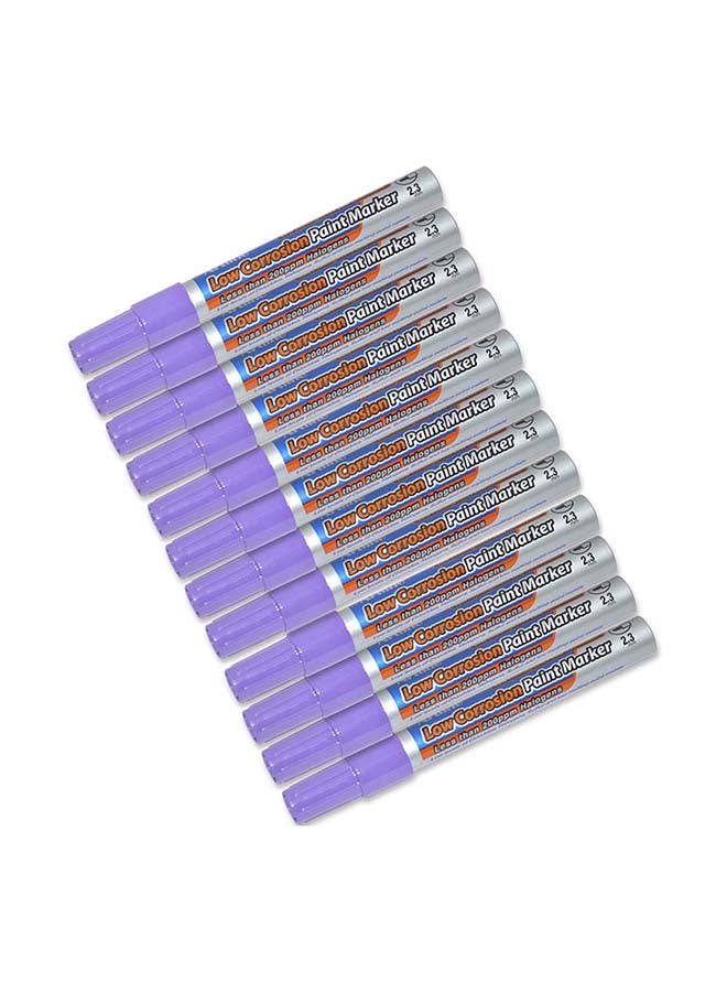 Artline 12-Piece Bullet Nib Paint Marker Purple - Image 1