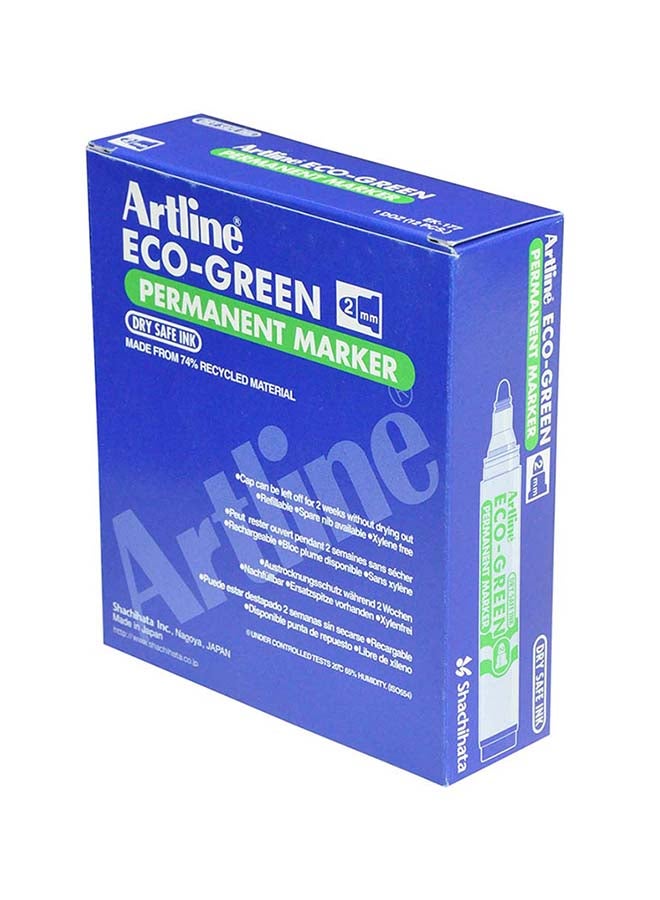 آرت لاين طقم أقلام ماركر إيكو جرين دائمة من 12 قطعة أخضر - Image 3