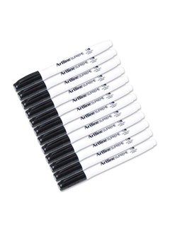 Artline 12-Piece Supreme White Board Marker Black  - Image 1