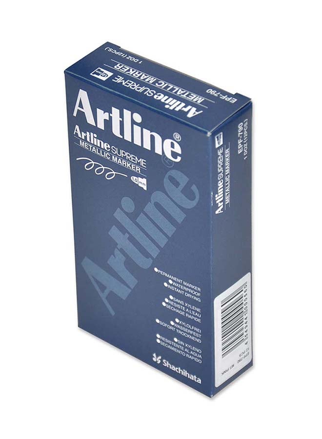 Artline 12-Piece Supreme Metalic Permanent Marker Purple - Image 3