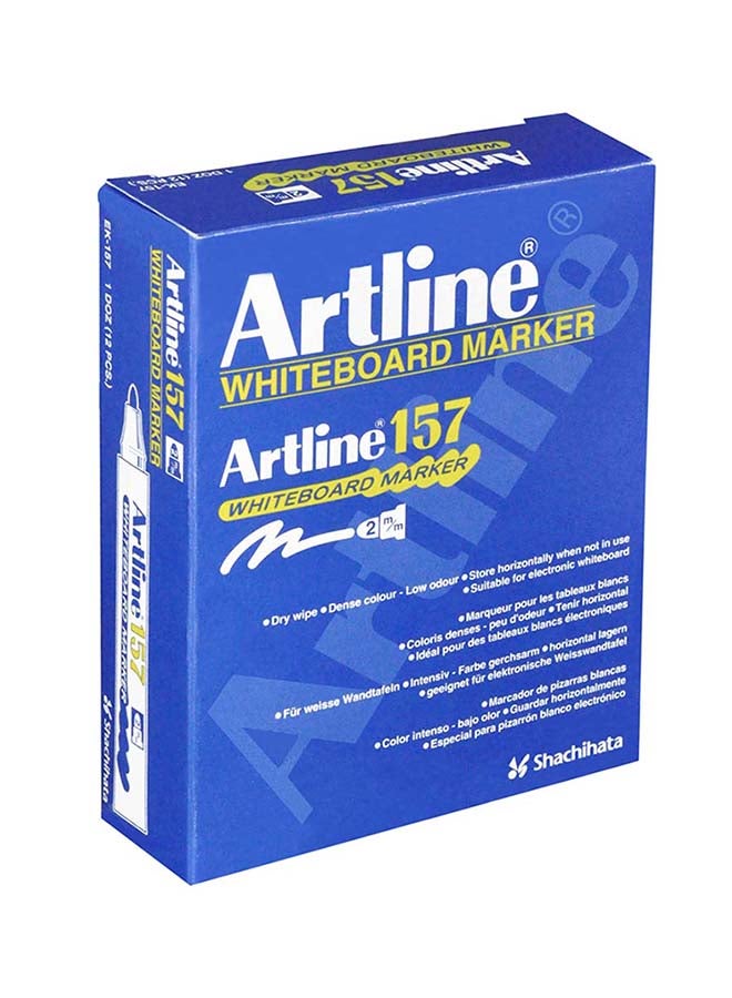 Artline 12-Piece Bullet Nib White Board Marker Red - Image 3