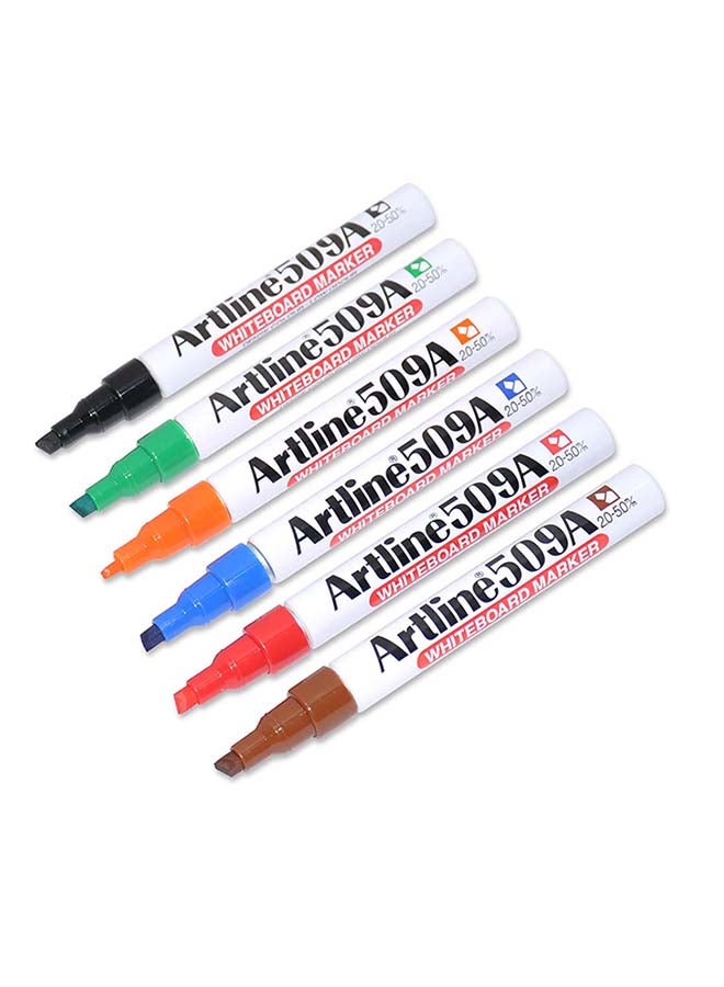 Artline 6-Piece Chisel Nib White Board Marker Multicolour - Image 2
