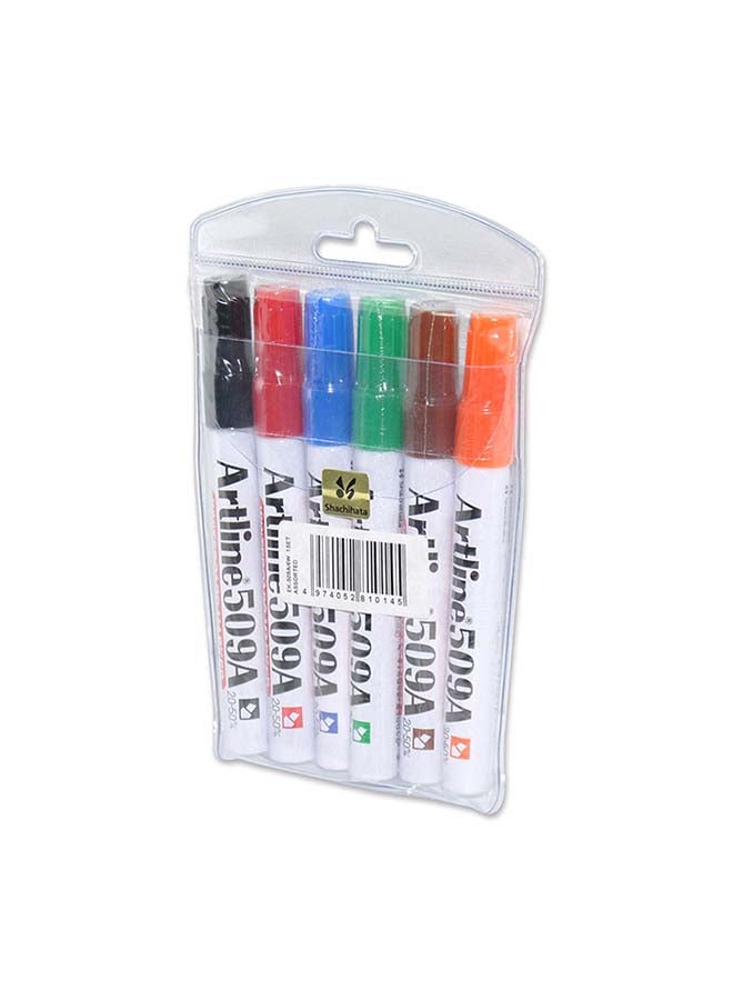 Artline 6-Piece Chisel Nib White Board Marker Multicolour - Image 3