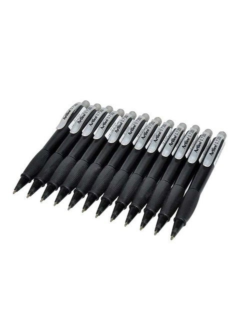 12-Piece Mechanical Pencil With Built-in Eraser Green