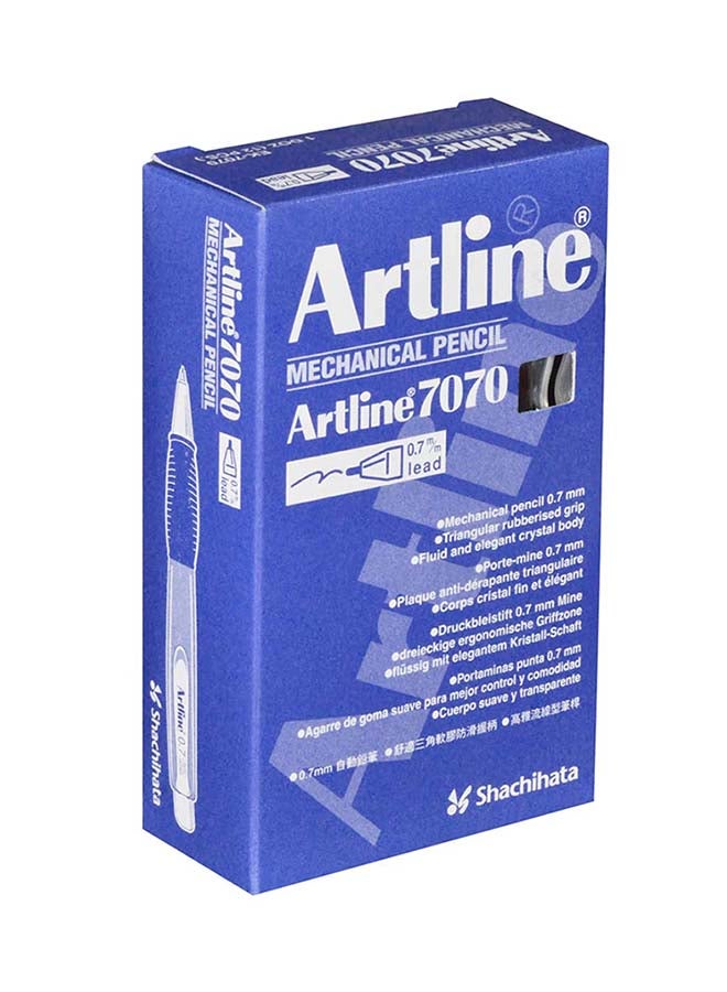 Artline 12-Piece Mechanical Pencil With Built-in Eraser Red  - Image 3