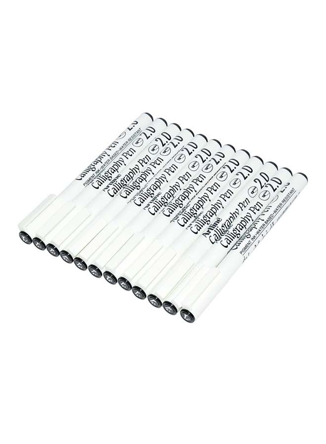 Artline 12-Piece Calligraphy Pen Black  - Image 1