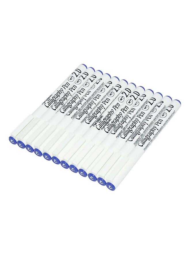 Artline 12-Piece Calligraphy Pen Blue  - Image 1