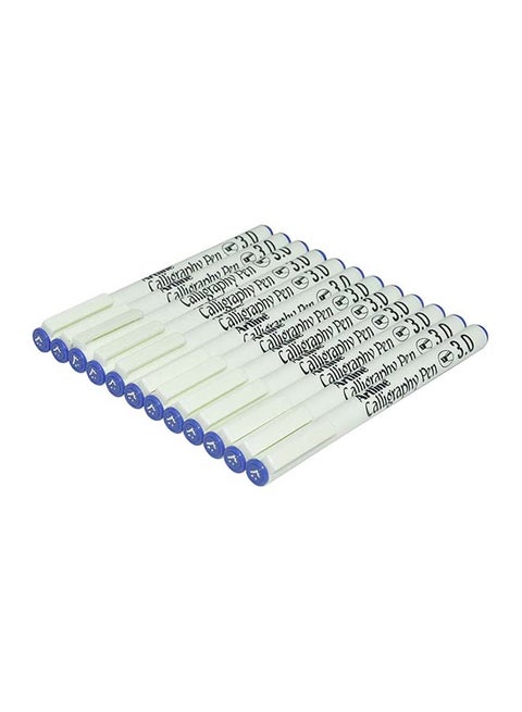 12-Piece Calligraphy Pen Blue