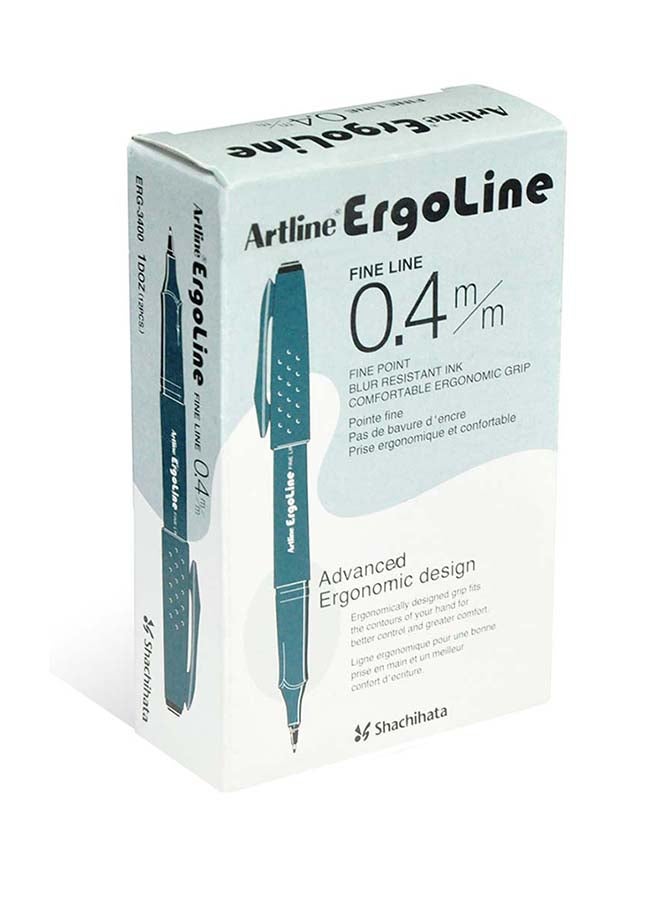 Artline 12-Piece Ergoline Pen Green  - Image 3