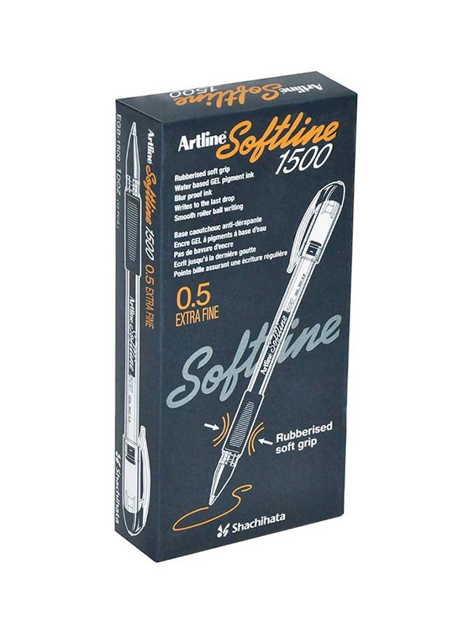 Artline 12-Piece Softline Gel Inked Roller Ball Pen Blue - Image 3