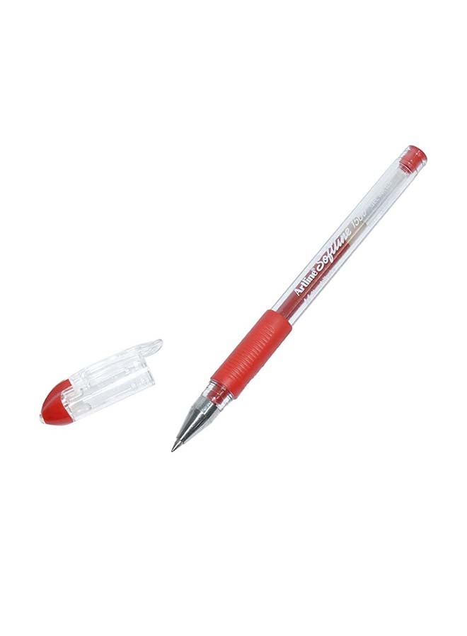 Artline 12-Piece Softline Gel Inked Roller Ball Pen Red - Image 2