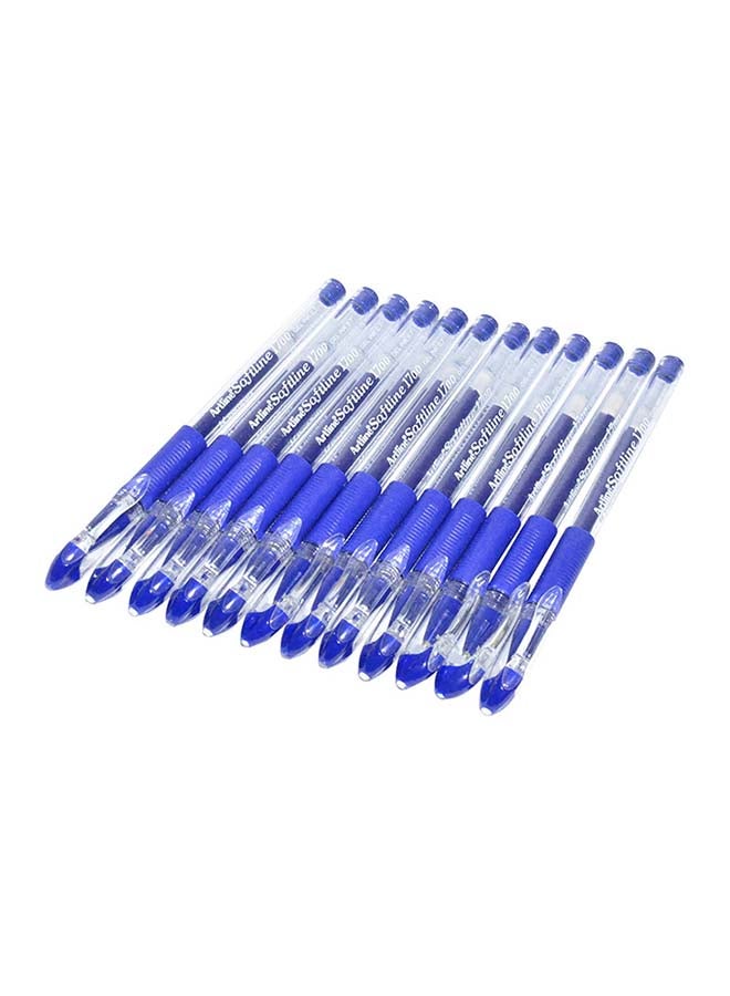 Artline 12-Piece Softline Gel Inked Roller Ball Pen Blue - Image 1