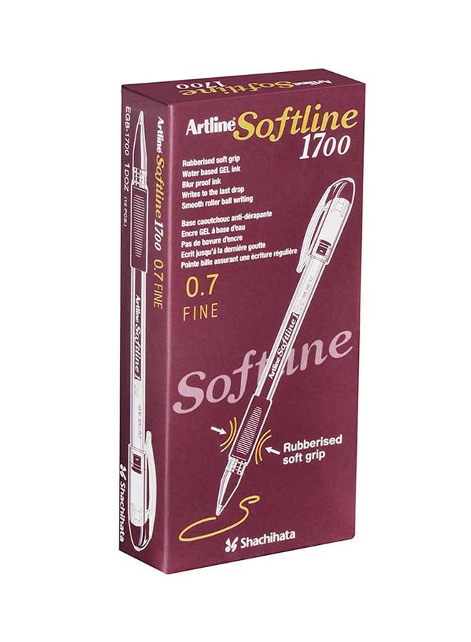 Artline 12-Piece Softline Gel Inked Roller Ball Pen Blue - Image 3