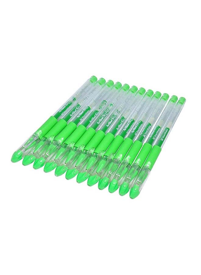 12-Piece Softline Gel Inked Roller Ball Pen Green - v1563274889/N27687363A_1