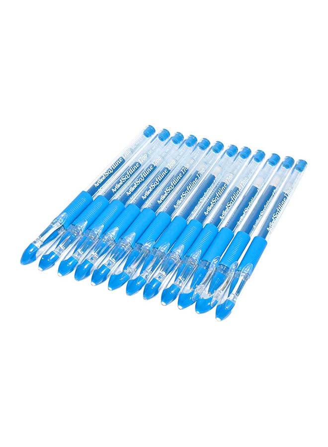 Artline 12-Piece Softline Gel Inked Roller Ball Pen Light Blue - Image 1