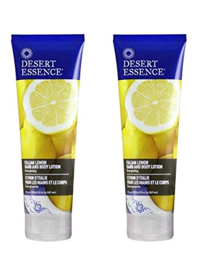 عبوة مكونة من لوشن لليدين والجسم بخلاصة الليمون الإيطالي من قطعتين