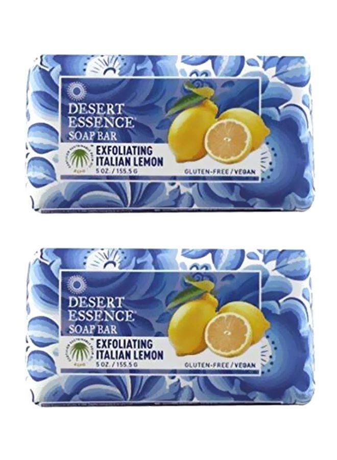 صابون مقشر بالليمون من قطعتين