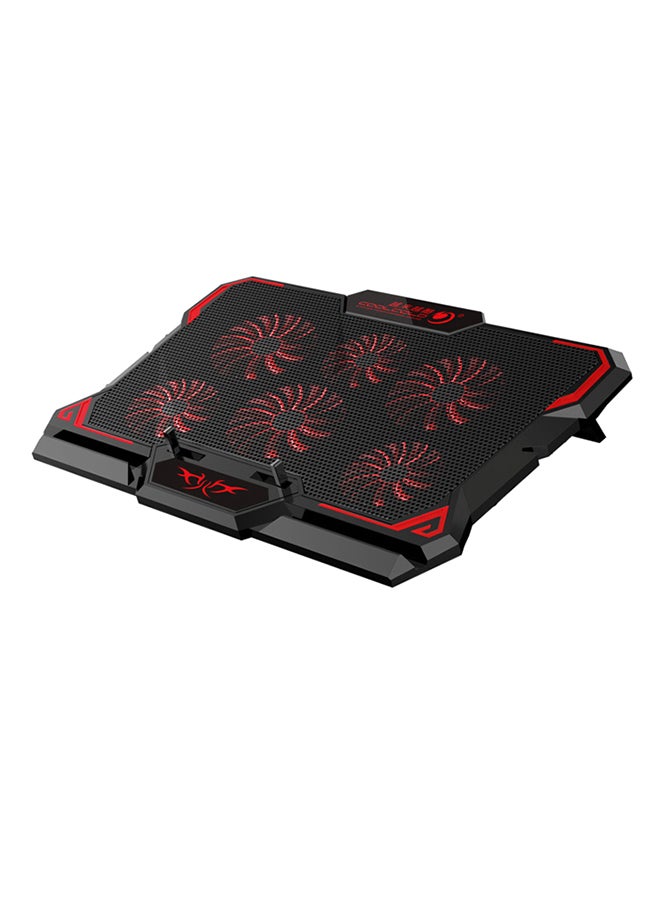 Laptop Cooling Fan With USB Cable and Adjustable Height Red  - Image 2