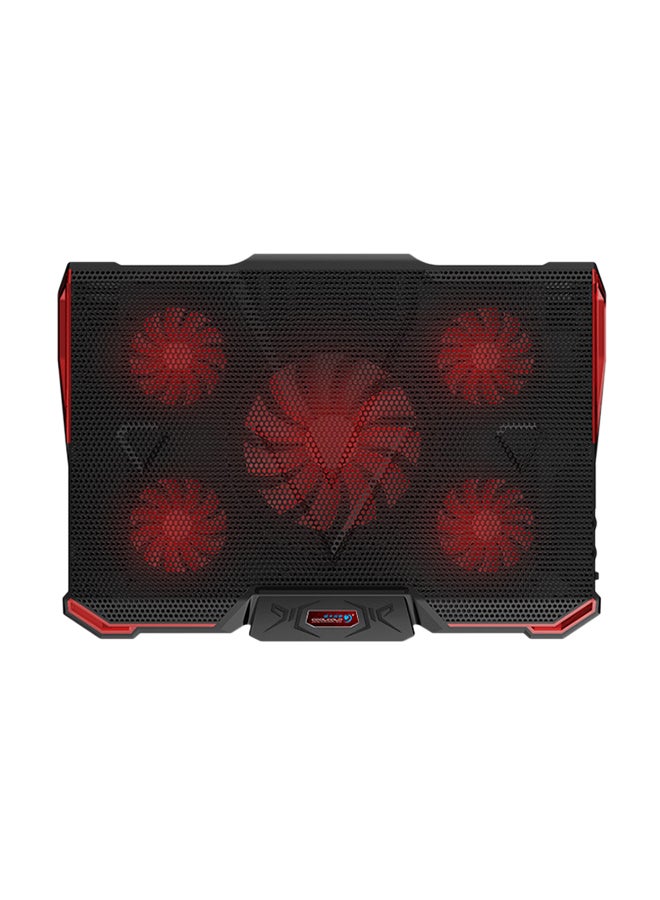Laptop Cooling Pad With Adjustable Mount Stands Black  - Image 1