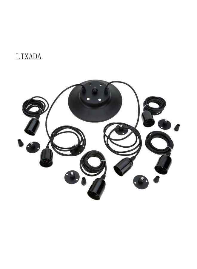 LIXADA - Antique Classic Adjustable DIY Ceiling Spider Lamp Black - Image 1