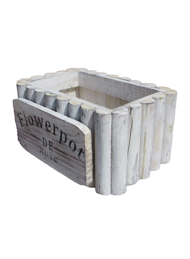 Kmte Decorative Nursery Square Pot White 20x14.5x10.5cm - Image 2