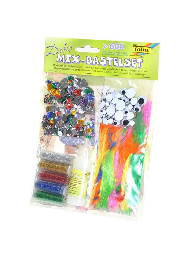 folia 600-Piece Decorative Crystal Set Multicolour 