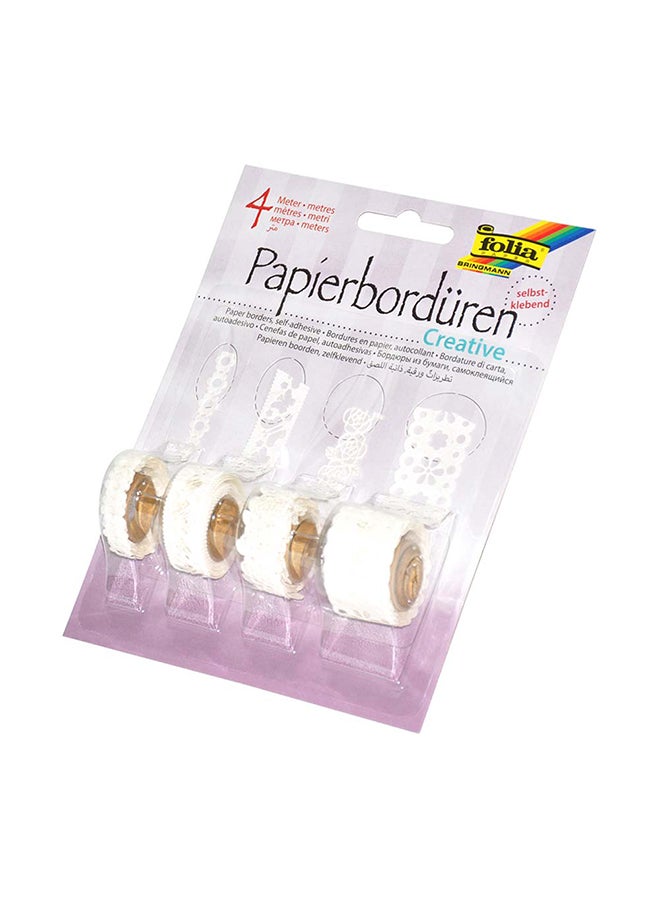 4-Rolls Paper Borders Self-Adhesive Multicolour