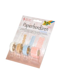 4-Rolls Paper Borders Self-Adhesive Multicolour