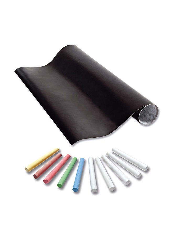 folia Self Adhesive Blackboard And Chalk Set Multicolour  - Image 1