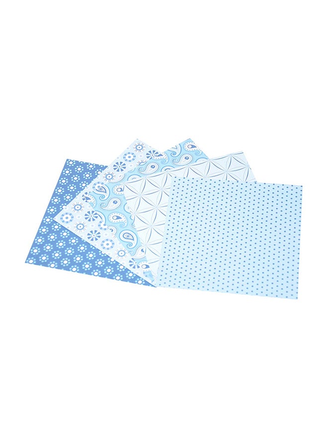 folia 50 sheets Folding Papers,80gsm,10x10cm Blue  - Image 1