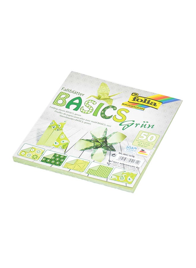 folia 50-Sheets  Folding Papers Green  - Image 2