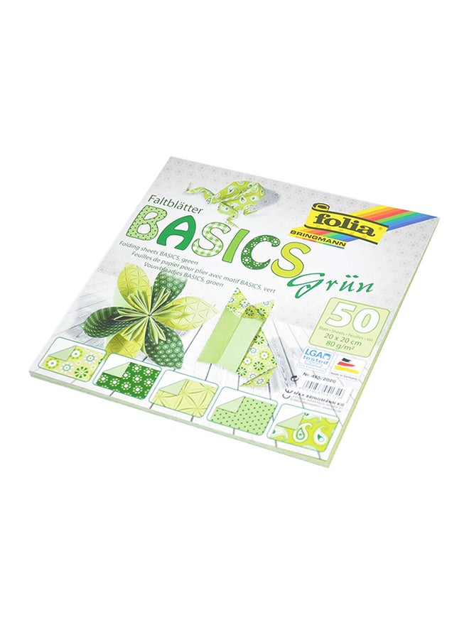 folia 50-Sheets  Folding Papers Green - Image 2