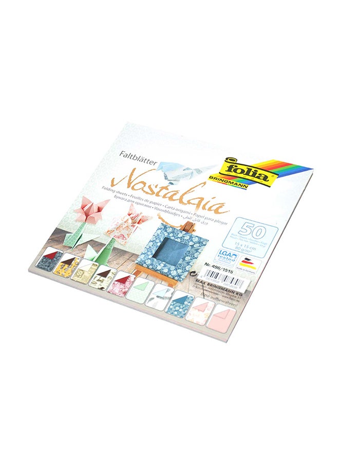 folia 50-Sheets Folding Papers,80gsm,15x15cm Multicolour  - Image 2