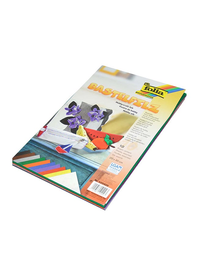 folia 10-Sheets Craft Paper 20 x 30cm Multicolour - Image 2